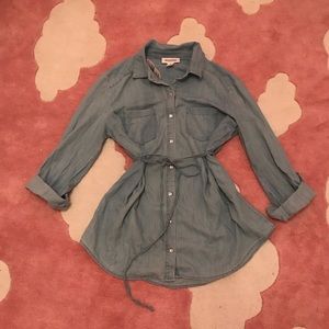 Motherhood maternity and nursing denim top